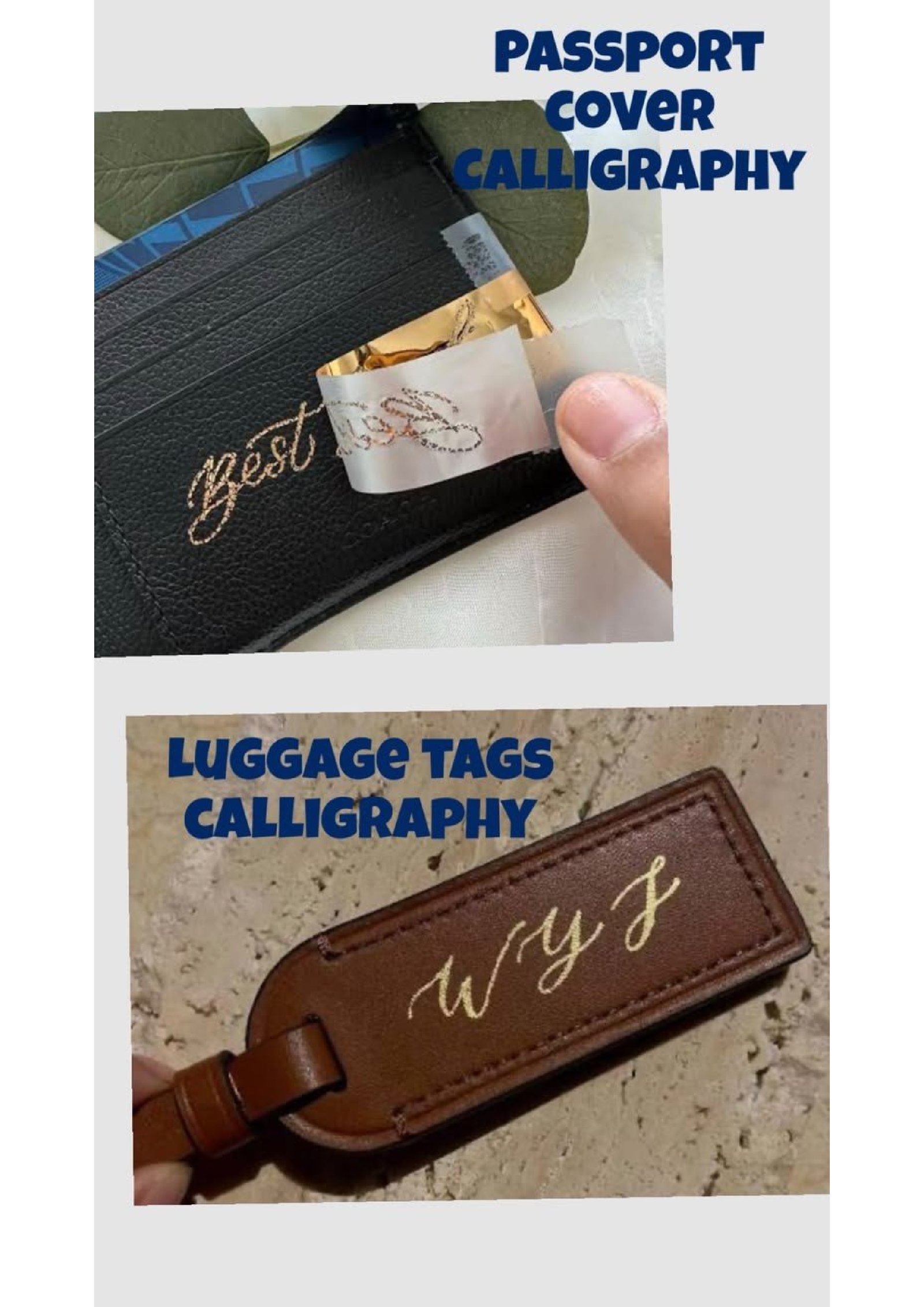 Calligraphy Luggage Tag Passport Cover Stall Udaipur