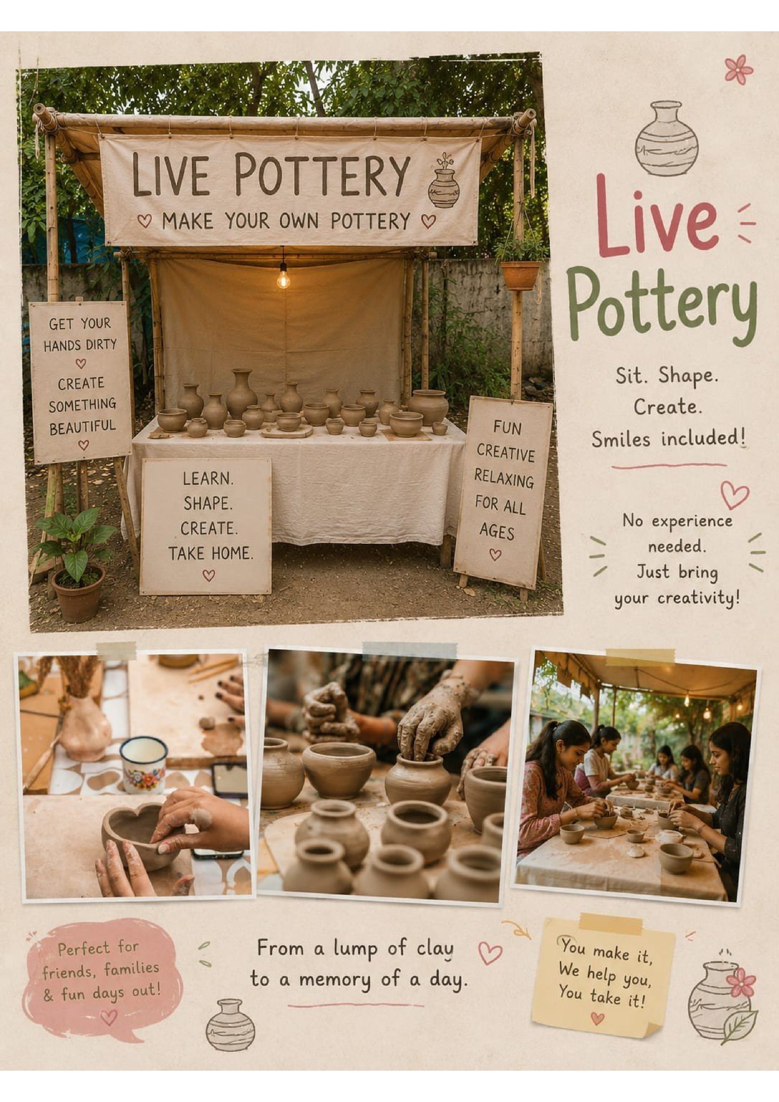Live pottery stall Udaipur
