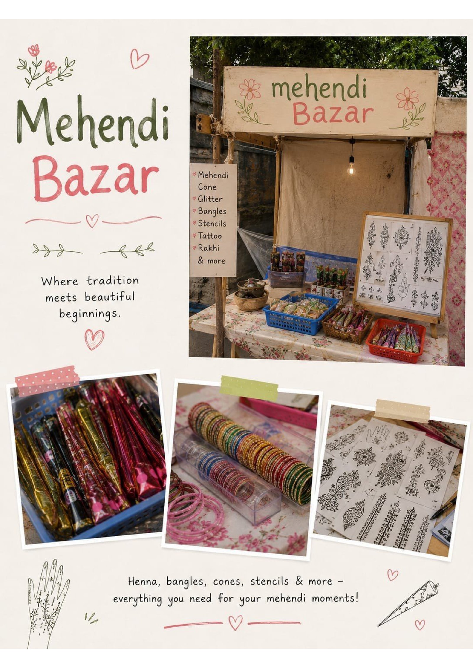 Mehendi Bazaar Henna Stall carnival stall Udaipur